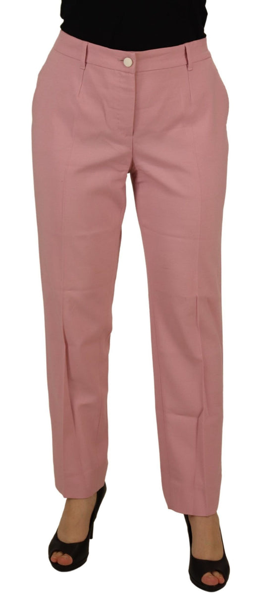 Pantalones Chic MidWaist Lana Virgen Rosa