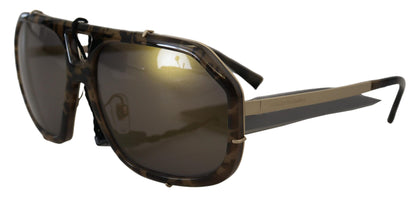 Gafas de sol de aviador marrones espejadas Chic