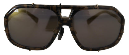 Gafas de sol de aviador marrones espejadas Chic