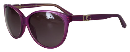 Gafas de sol redondas de acetato violeta chic