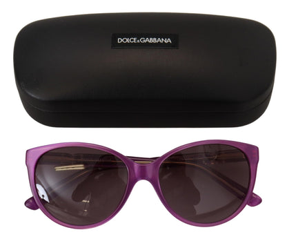 Gafas de sol redondas de acetato violeta chic