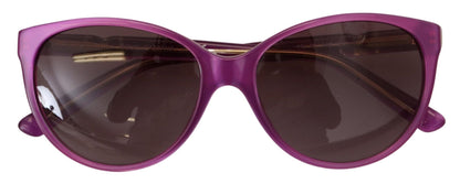 Gafas de sol redondas de acetato violeta chic