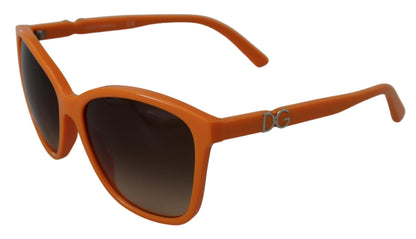 Gafas de sol redondas naranja chic para mujer