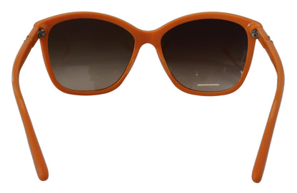 Gafas de sol redondas naranja chic para mujer