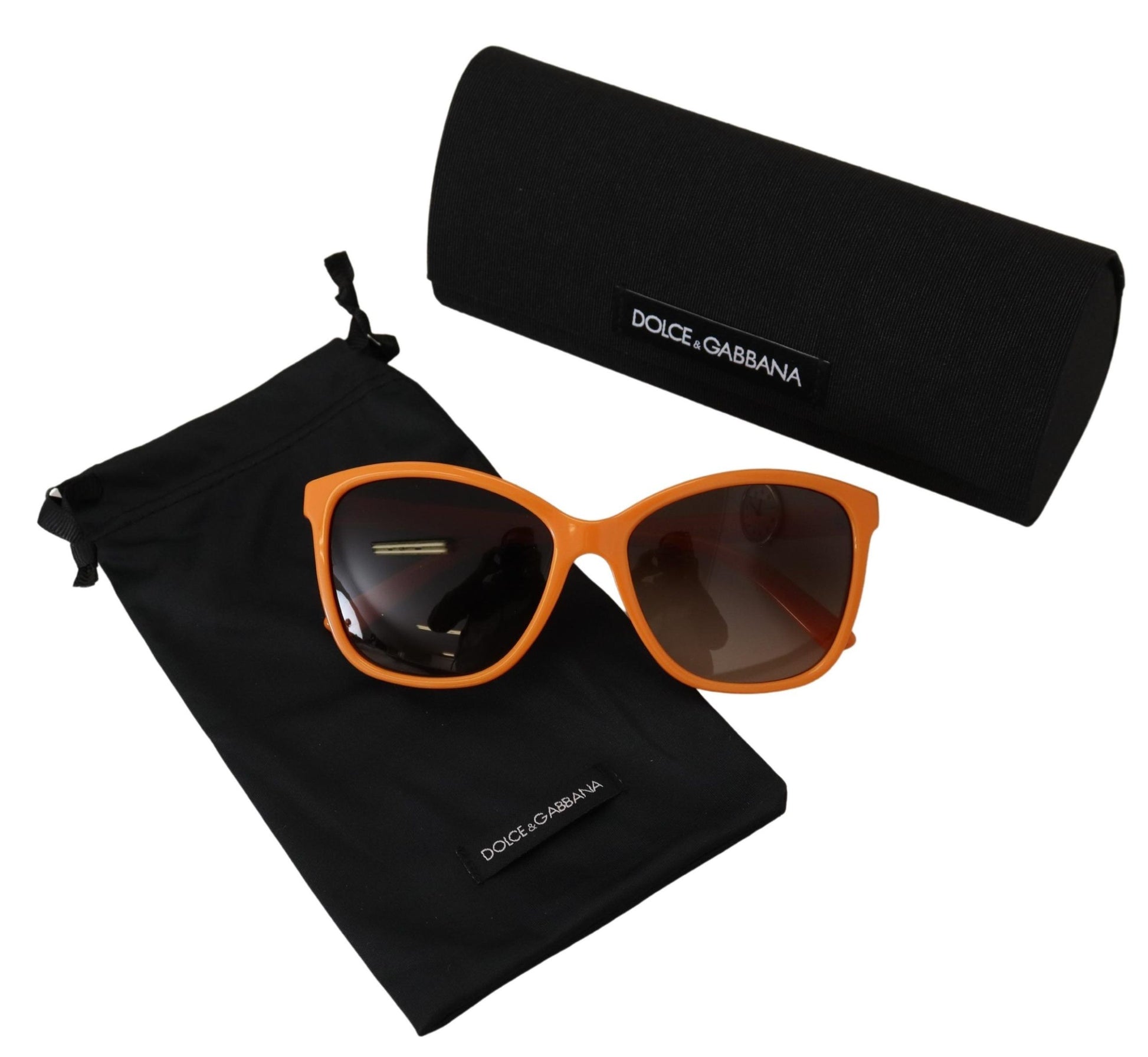 Gafas de sol redondas naranja chic para mujer