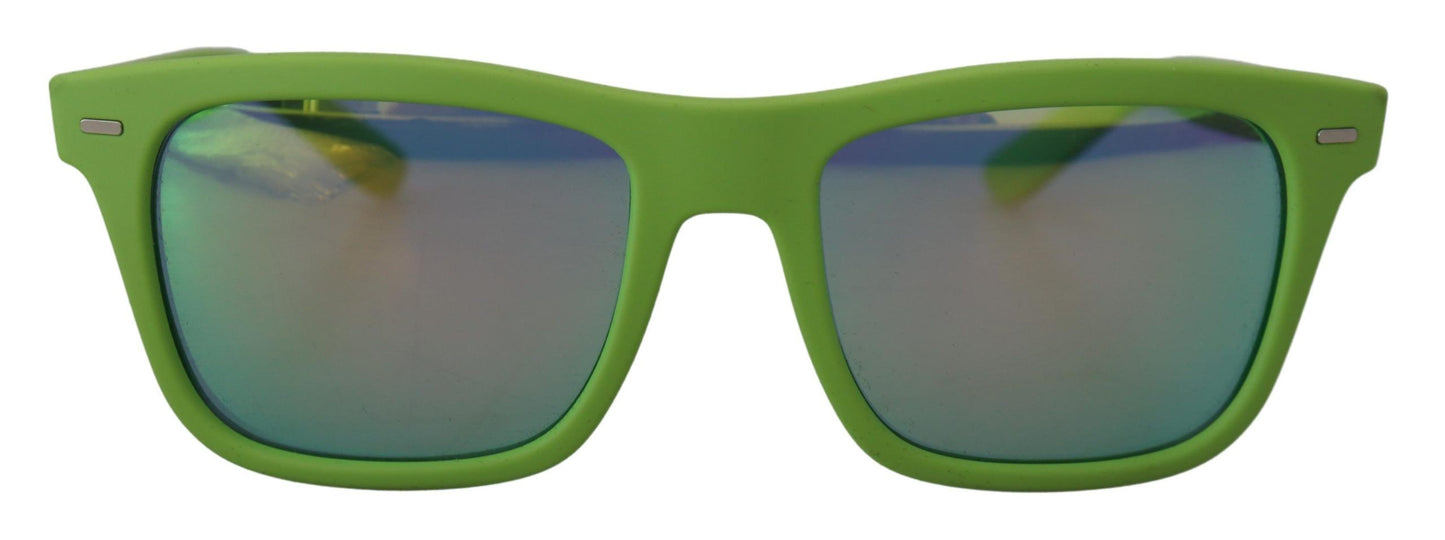 Gafas de sol con montura completa y estilo chic en color verde ácido