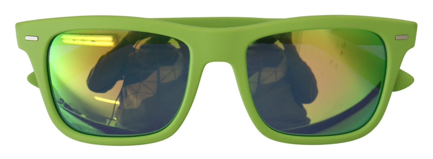 Gafas de sol con montura completa y estilo chic en color verde ácido