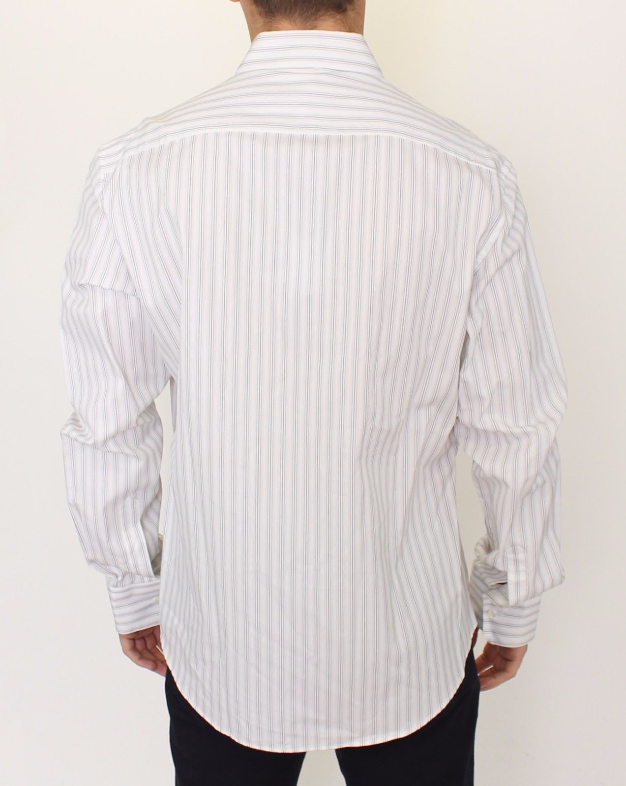 Camisa casual elegante de algodón a rayas