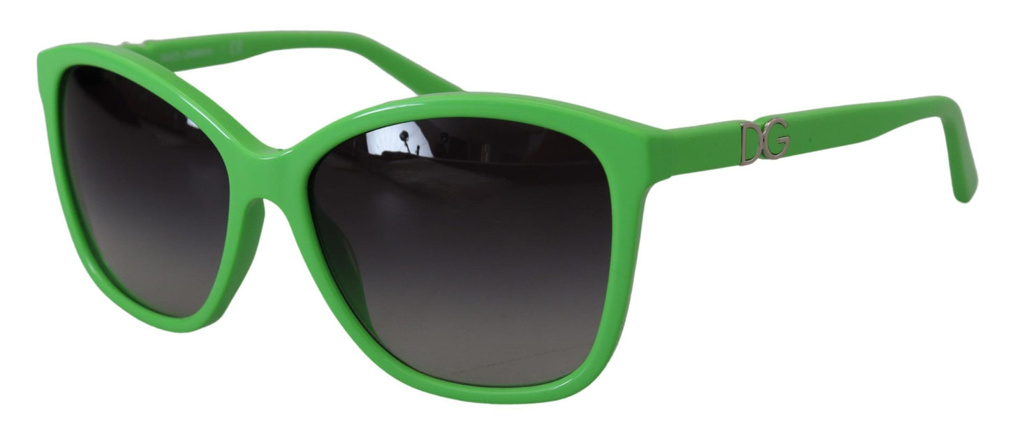 Gafas de sol redondas de acetato verde chic