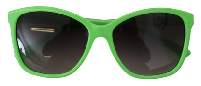 Gafas de sol redondas de acetato verde chic