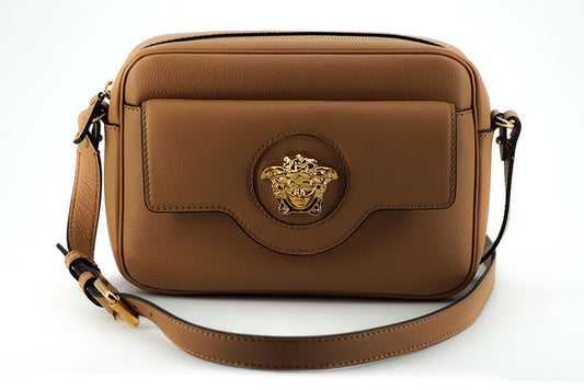 Elegant Brown Leather Camera Case Shoulder Bag