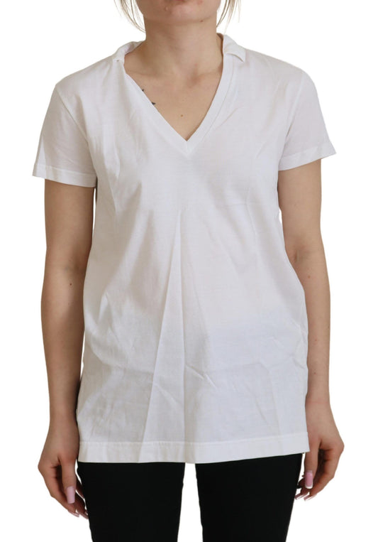 Elegante camiseta blanca de algodón