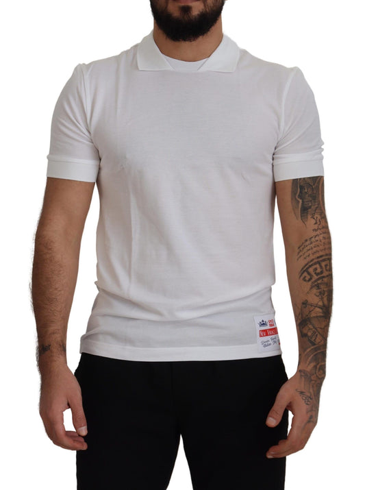 Camiseta polo elegante de algodón blanco