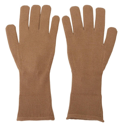 Guantes de invierno elegantes de cachemira beige