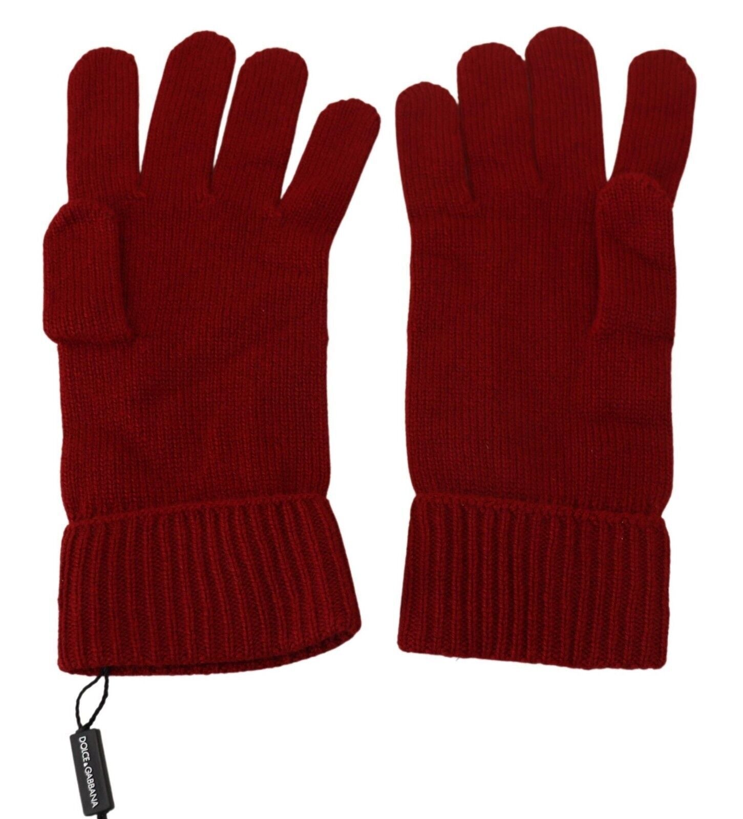 Elegant Red Cashmere Winter Gloves