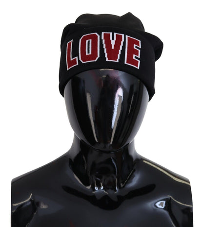 Gorro elegante de lana virgen negra