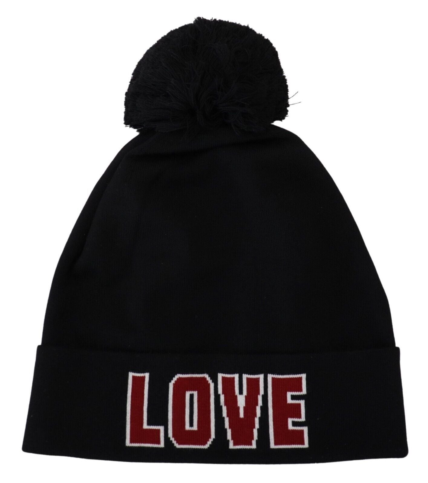 Gorro elegante de lana virgen negra