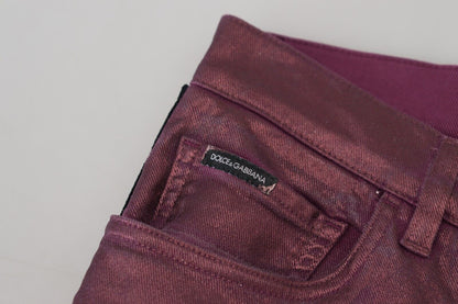 Elegant Magenta Cotton Trousers