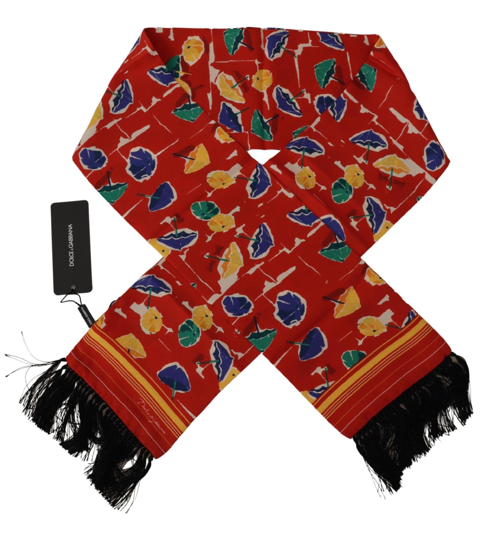 Elegant Multicolor Silk Men's Scarf