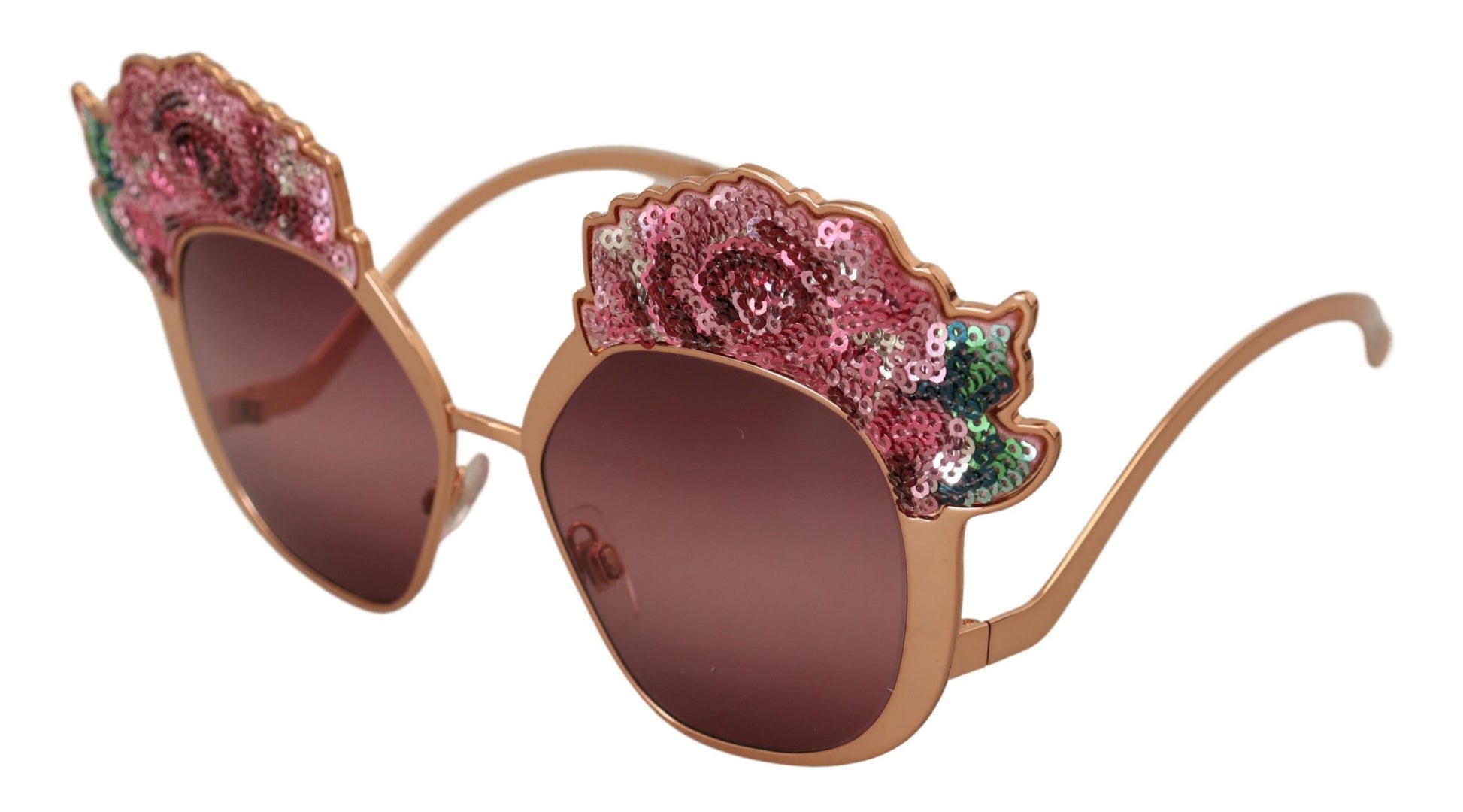 Chic Rose Sequin Embroidered Sunglasses