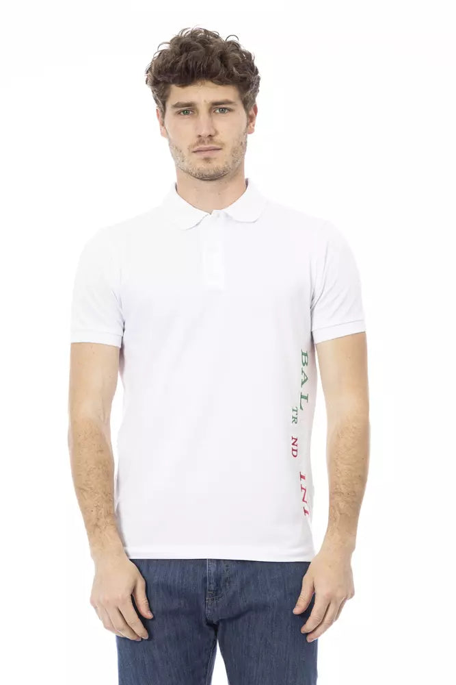 Polo de algodón blanco para hombre