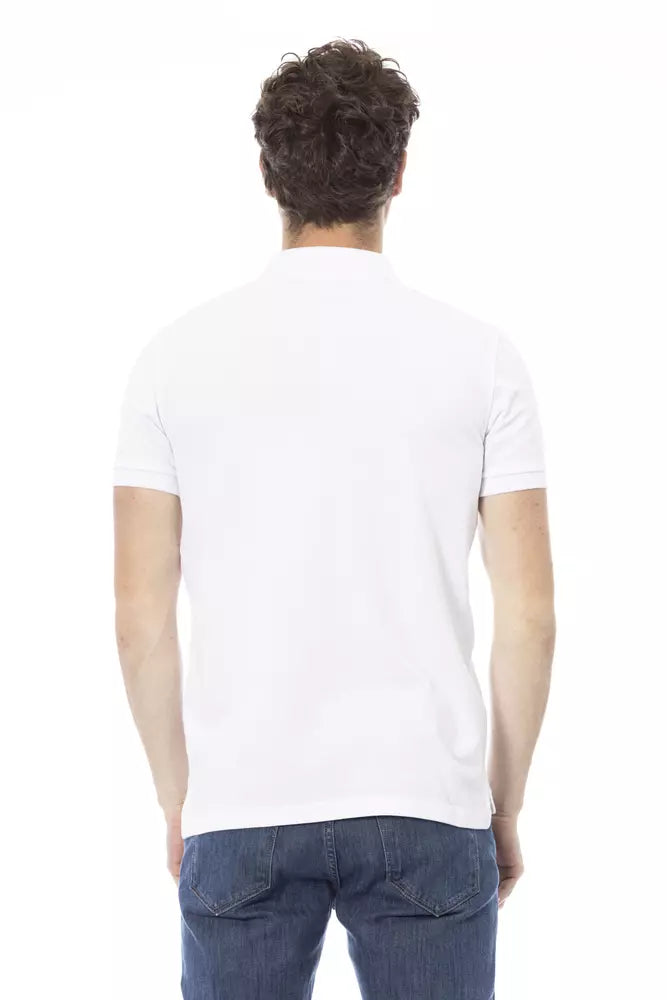 Polo de algodón blanco para hombre