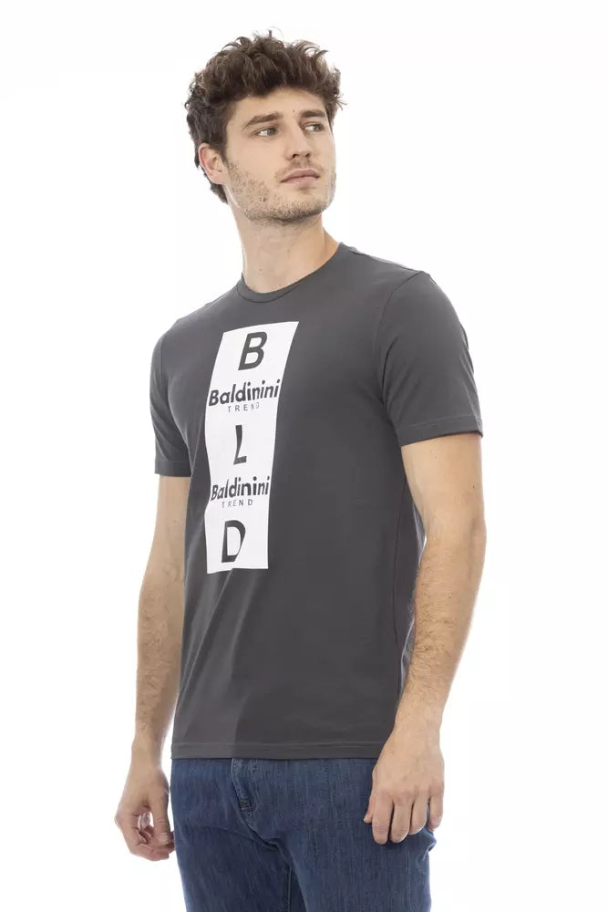 Camiseta de hombre de algodón gris