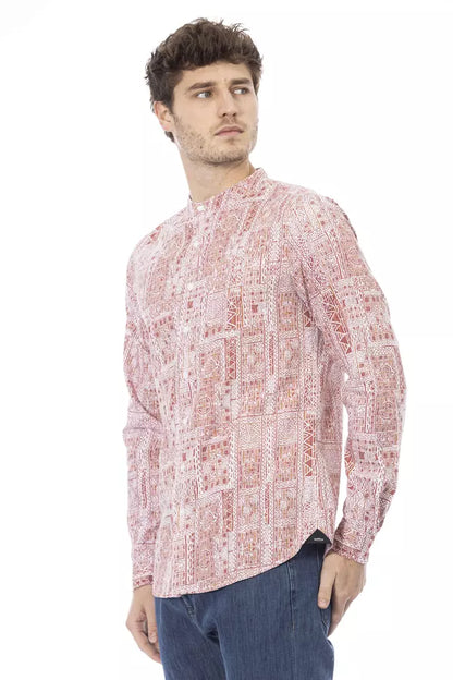 Red Cotton Men Shirt