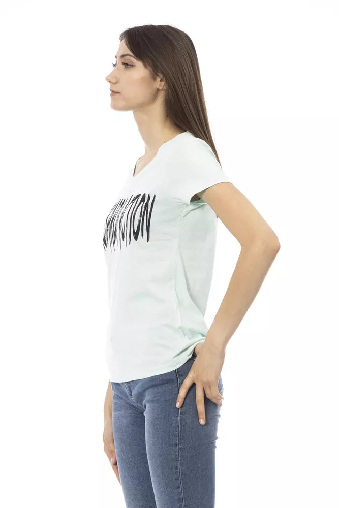 Light Blue Cotton Women Top