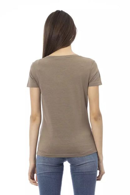 Brown Cotton Women Top