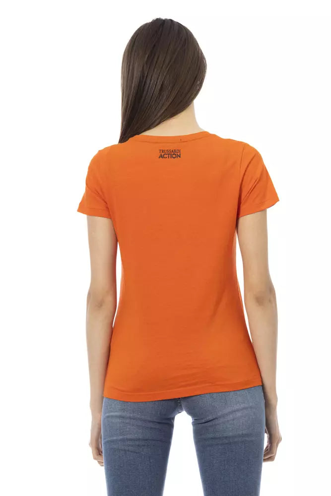 Orange Cotton Women Top