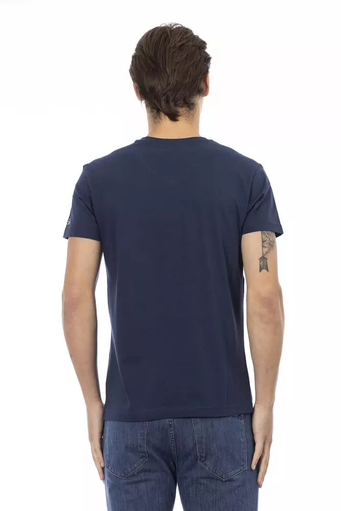 Blue Cotton Men's T-Shirt