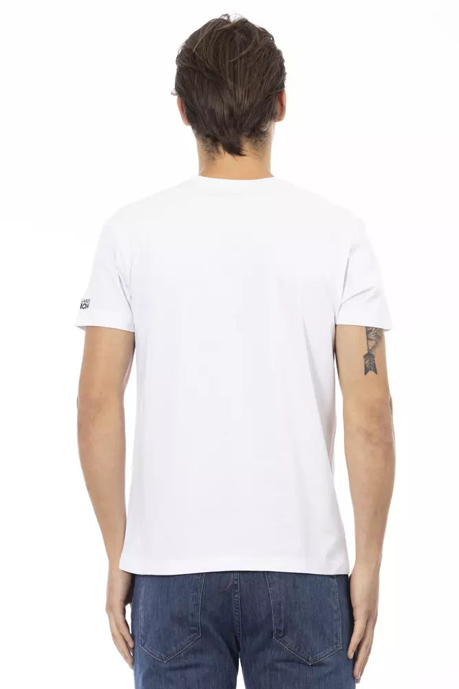 Camiseta de algodón blanca para hombre