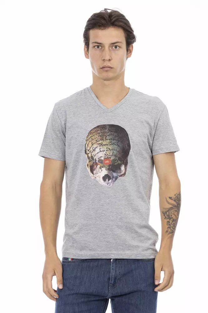 Camiseta de hombre de algodón gris