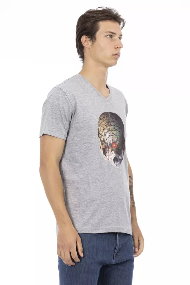 Camiseta de hombre de algodón gris