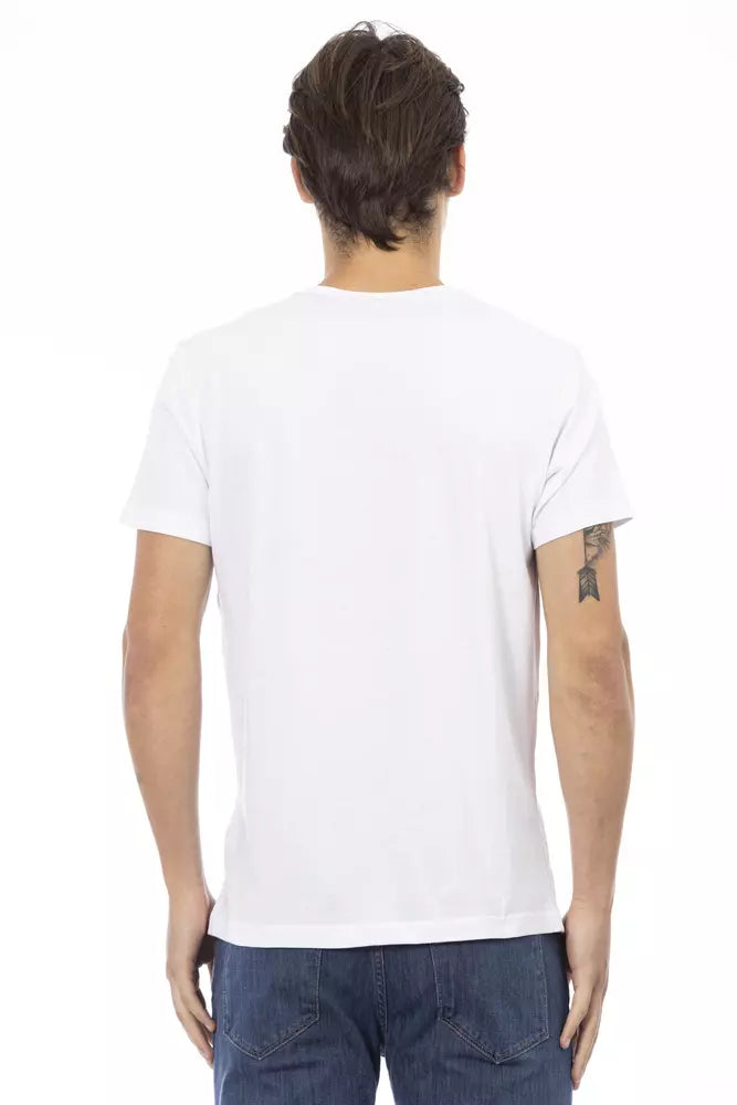 Camiseta de algodón blanca para hombre