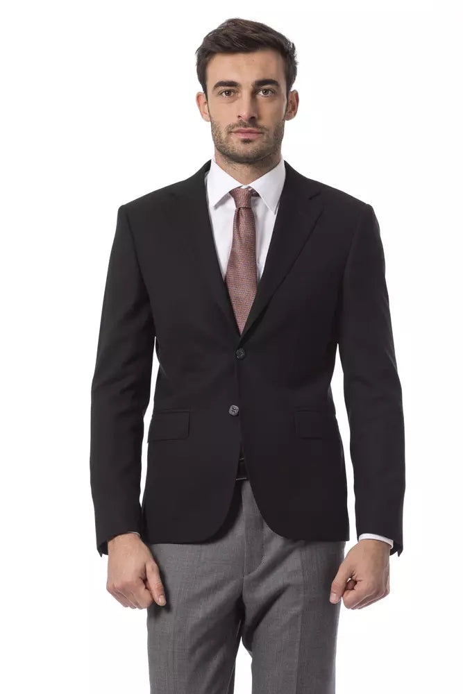 Black Wool Men's Blazer