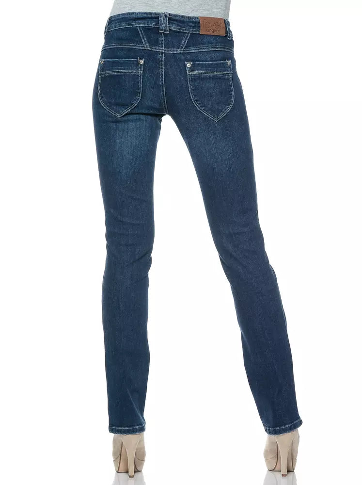 Blue Cotton Women Jeans