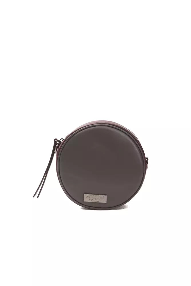 Bolso bandolera de piel color burdeos para mujer