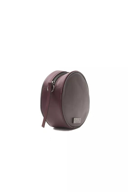 Bolso bandolera de piel color burdeos para mujer