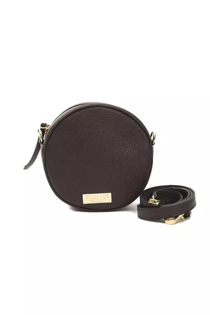 Bolso bandolera de piel marrón para mujer