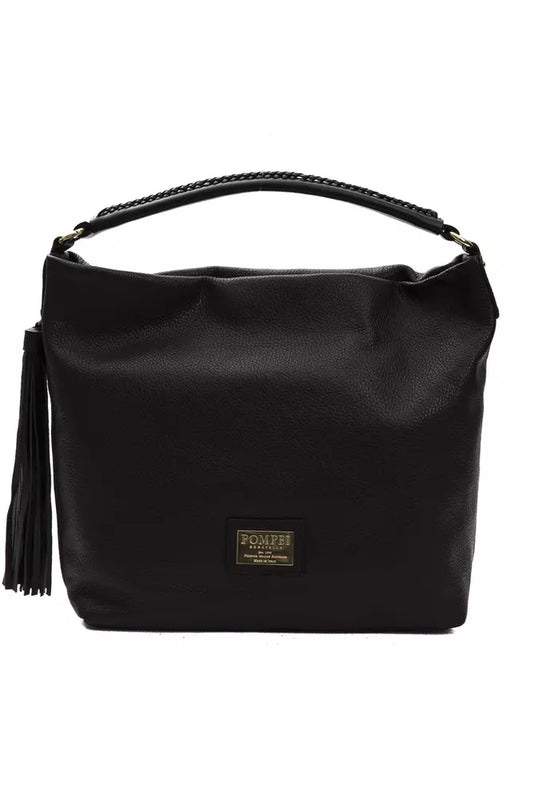 Black Leather Women Shoulder Bag