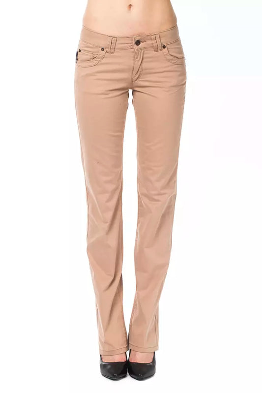 Pantalón de mujer de algodón beige