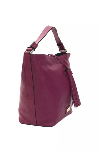 Burgundy Leather Women Shoulder Bag