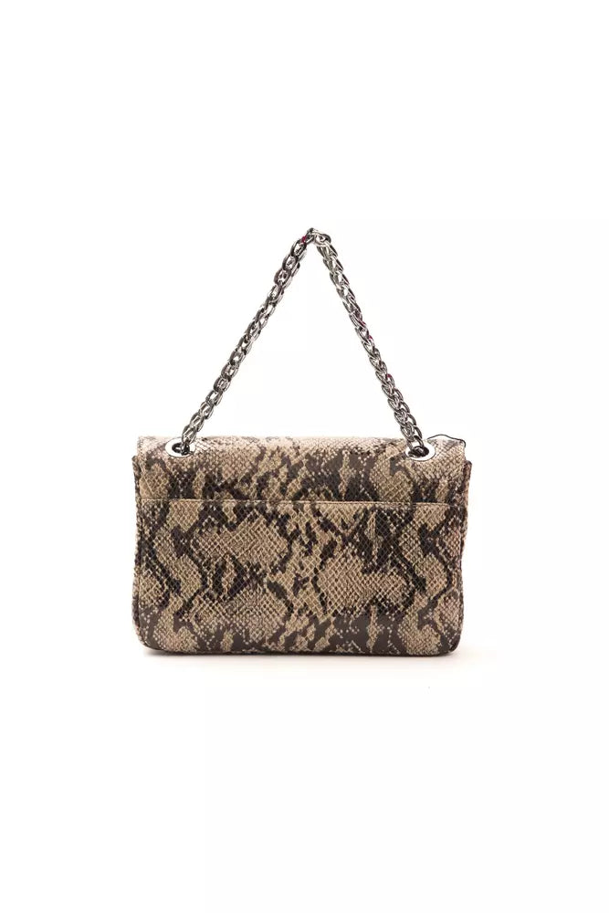 Bolso bandolera de piel marrón para mujer