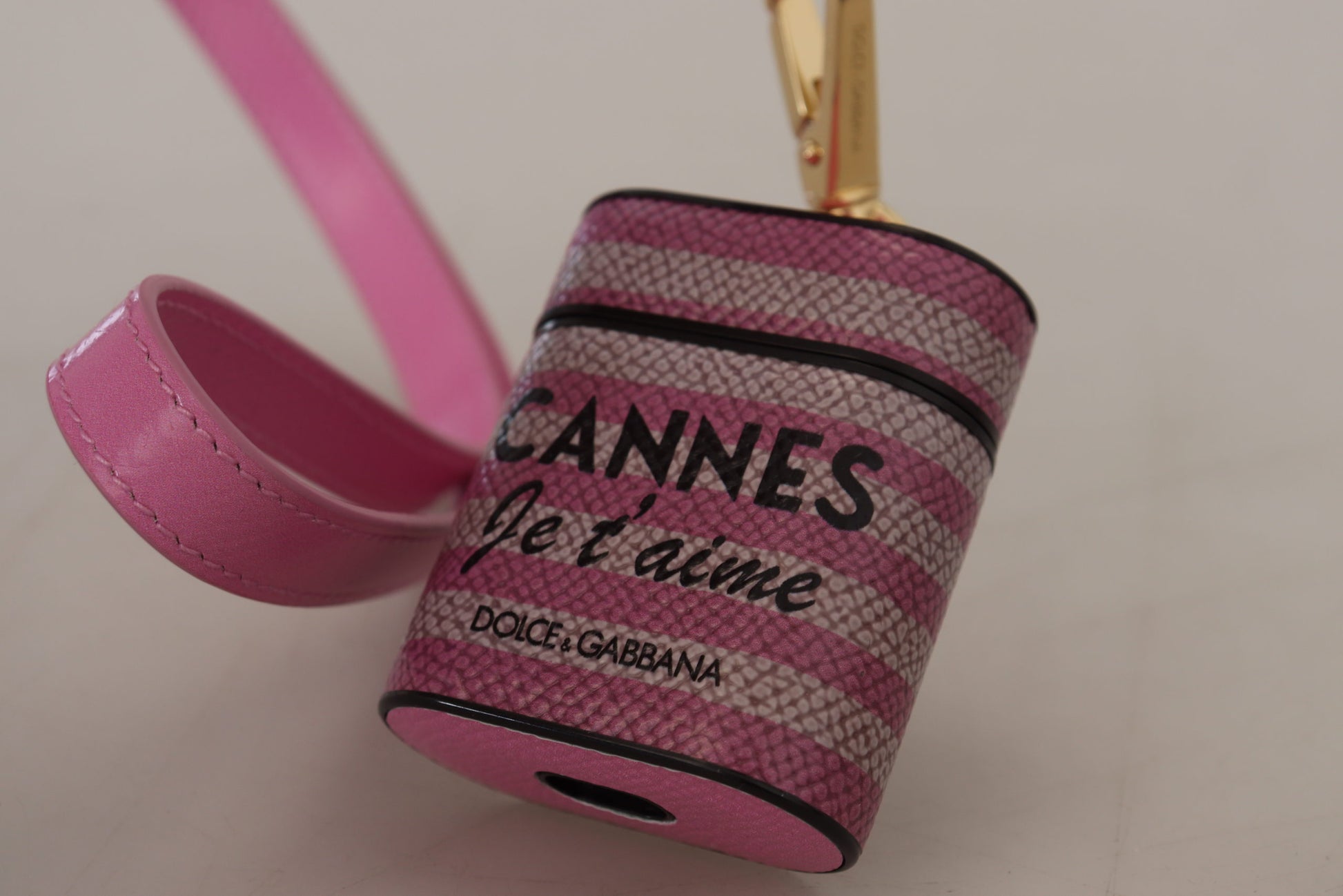 Estuche elegante de cuero para AirPods en color rosa