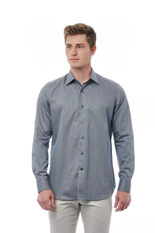 Camisa de algodón negra para hombre