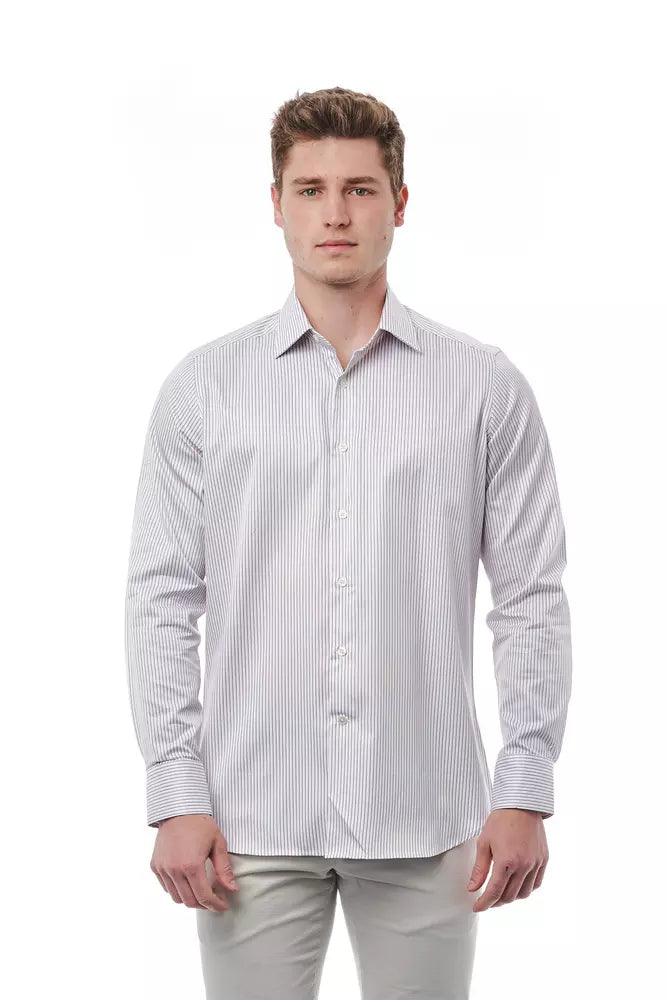 Camisa de algodón blanca para hombre