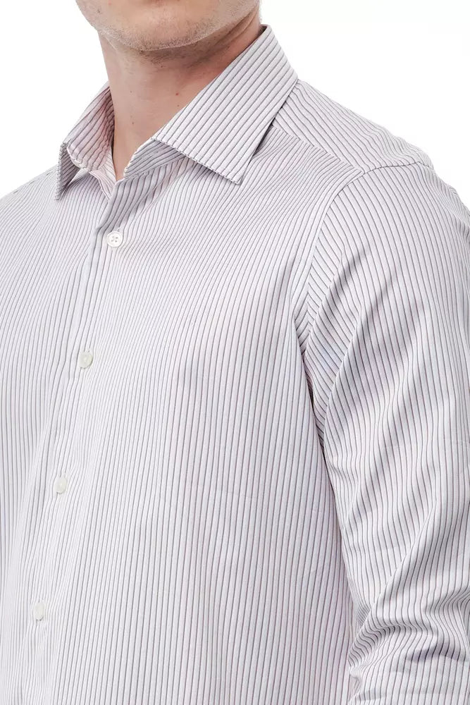 Camisa de algodón blanca para hombre