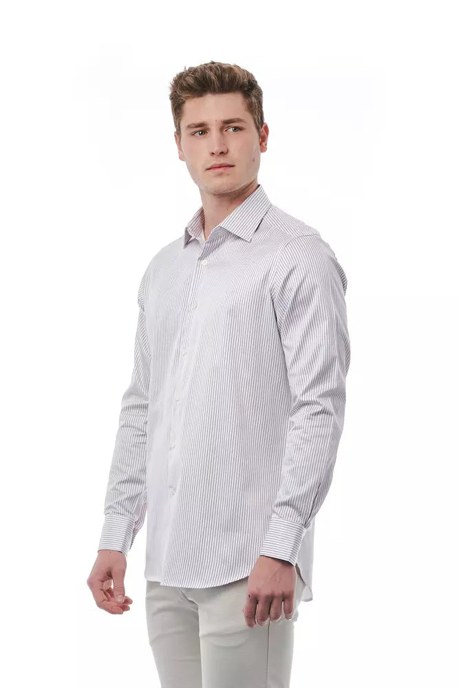 Camisa de algodón blanca para hombre